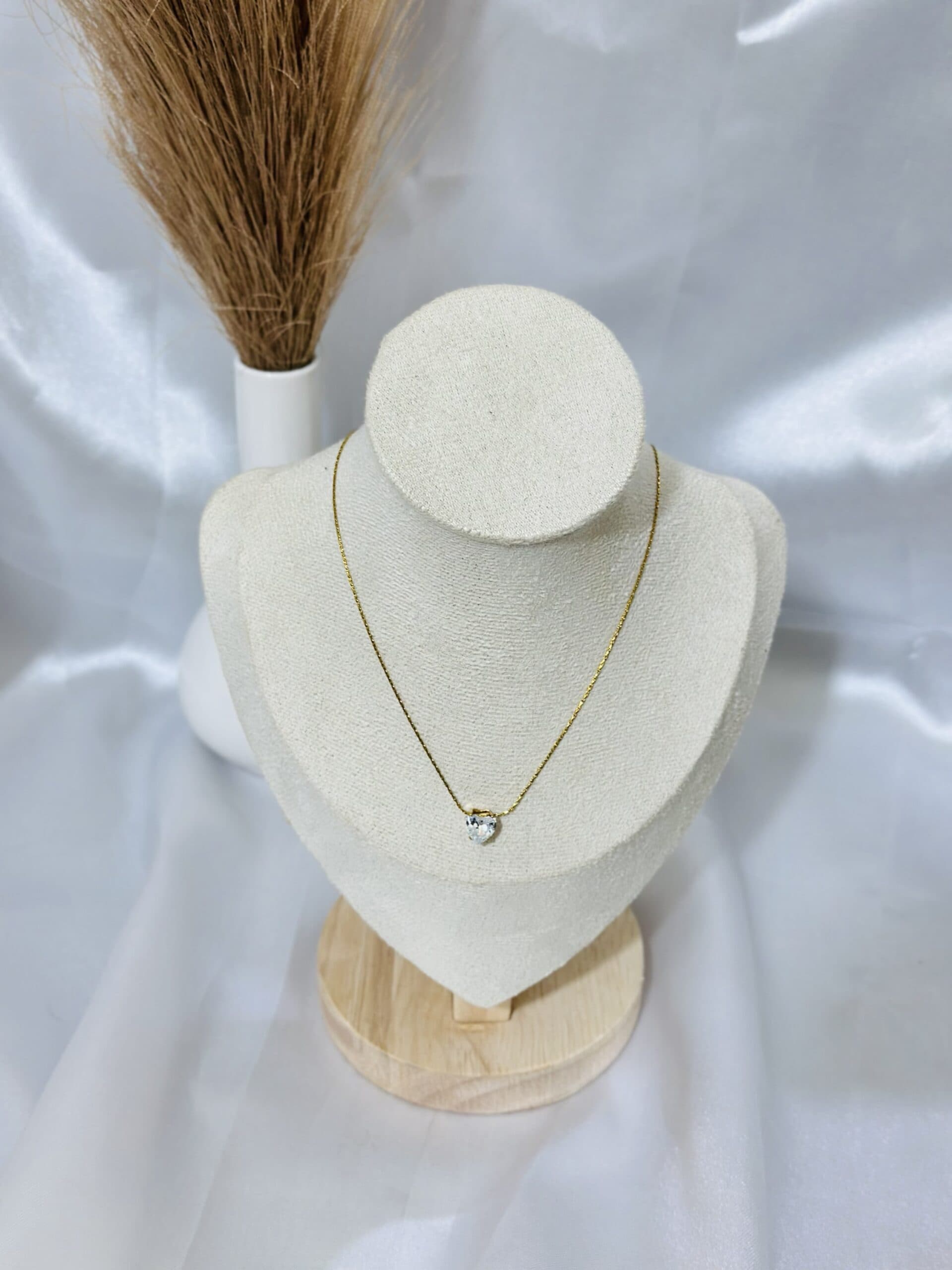 Anti Tarnish Crystal Cluster Necklace