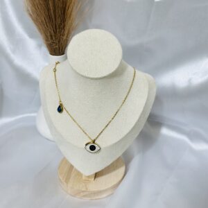 Anti Tarnish Evil Eye Drop blue Necklace