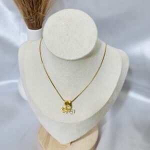 Anti Tarnish Star & Bow Charm Snake Chain Necklace