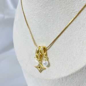 Anti Tarnish Charm Drop Necklace