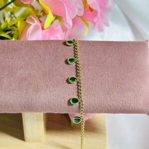 Anti Tarnish Pearl Drop Chain Bracelet