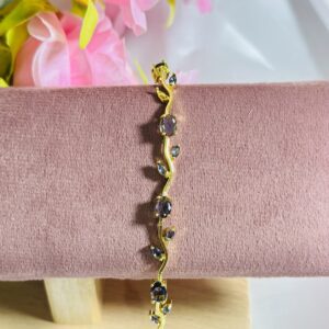 Lavender Tulip Crystal Vine Bracelet
