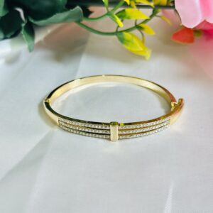 Anti Tarnish Triple Row Crystal Luxe Bangle